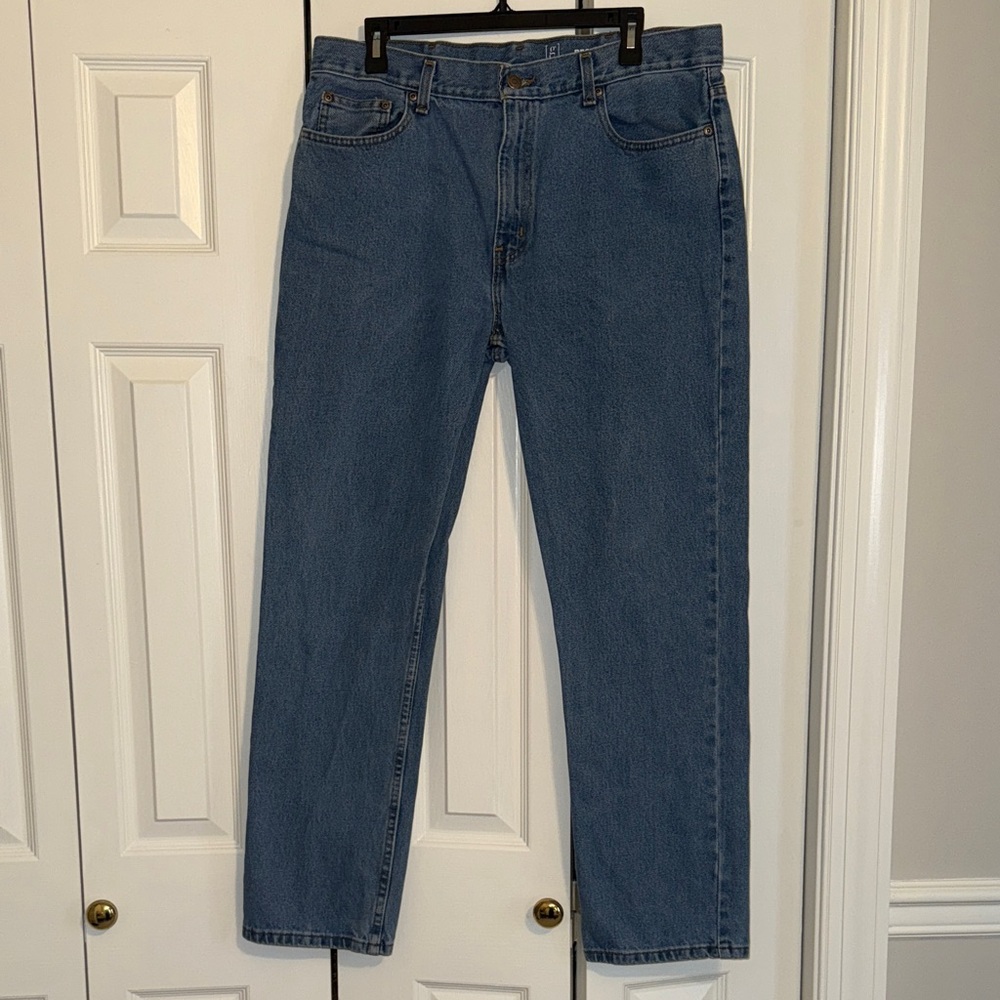 Classic Men's Blue Denim Jeans 36x32